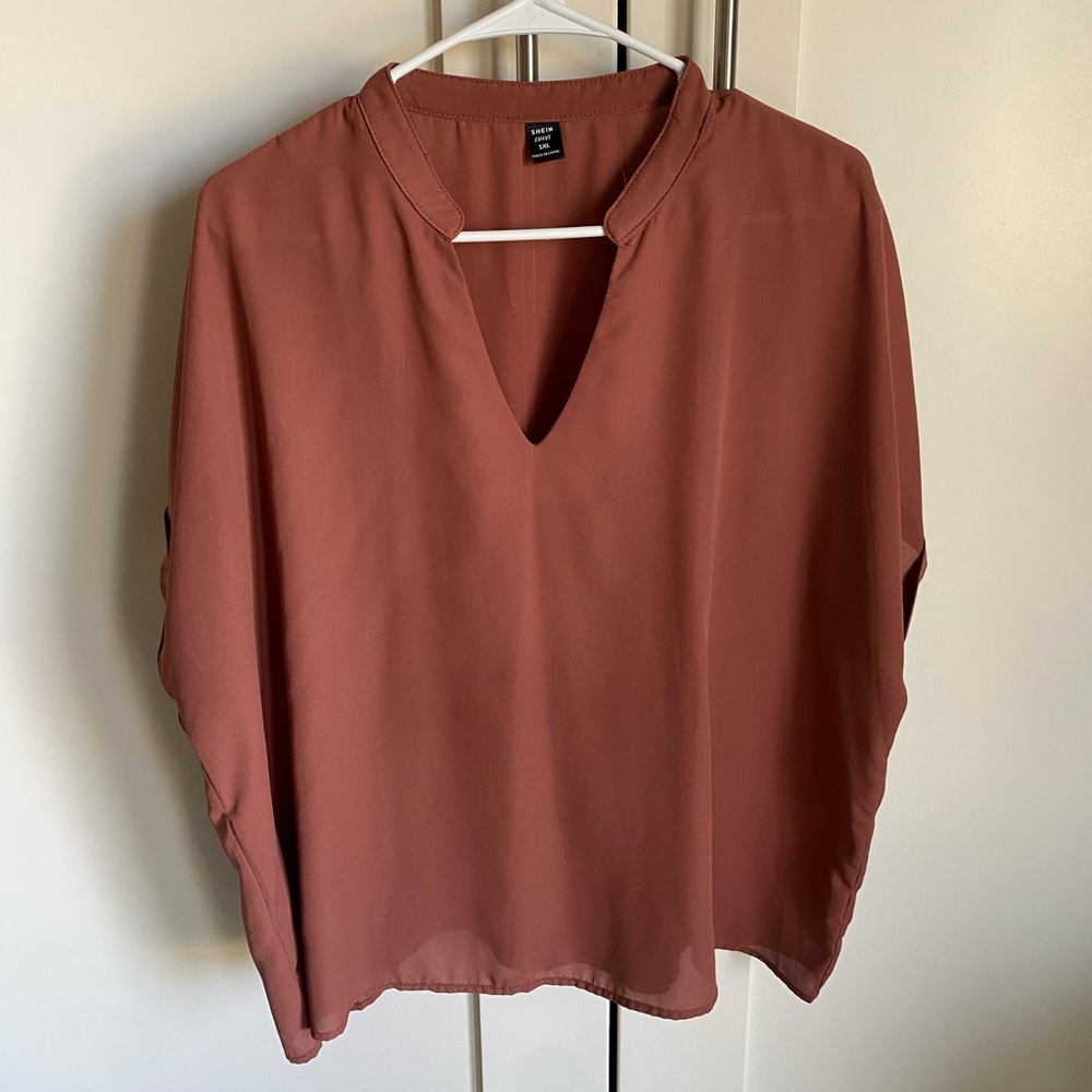 SHEIN Rust Blouse